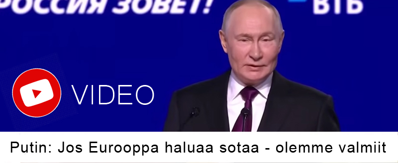 Putin uhoaa Venäjän olevan tarvittaessa valmis sotaan Euroopan kanssa vaikka heti.